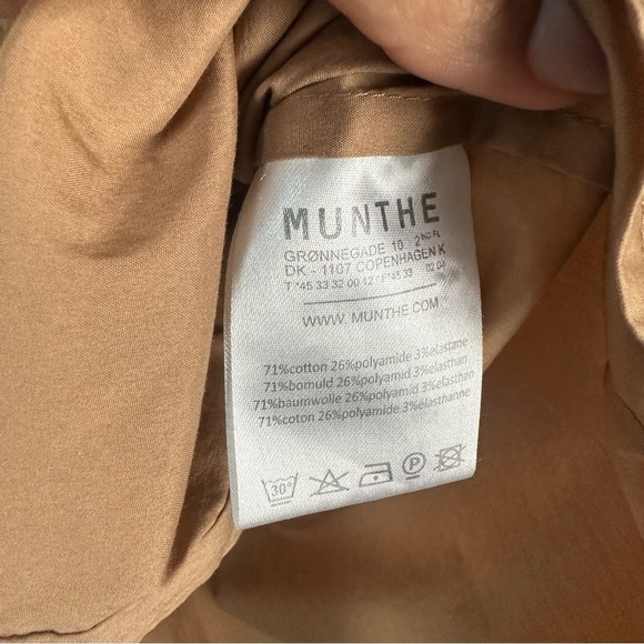 Munthe Tadum Brown/White Button Down Top Size 34 - Picture 4 of 7